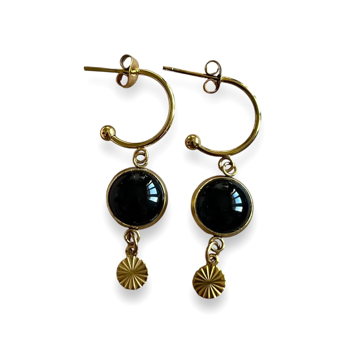 Black golden/ silver HOOP EARRINGS