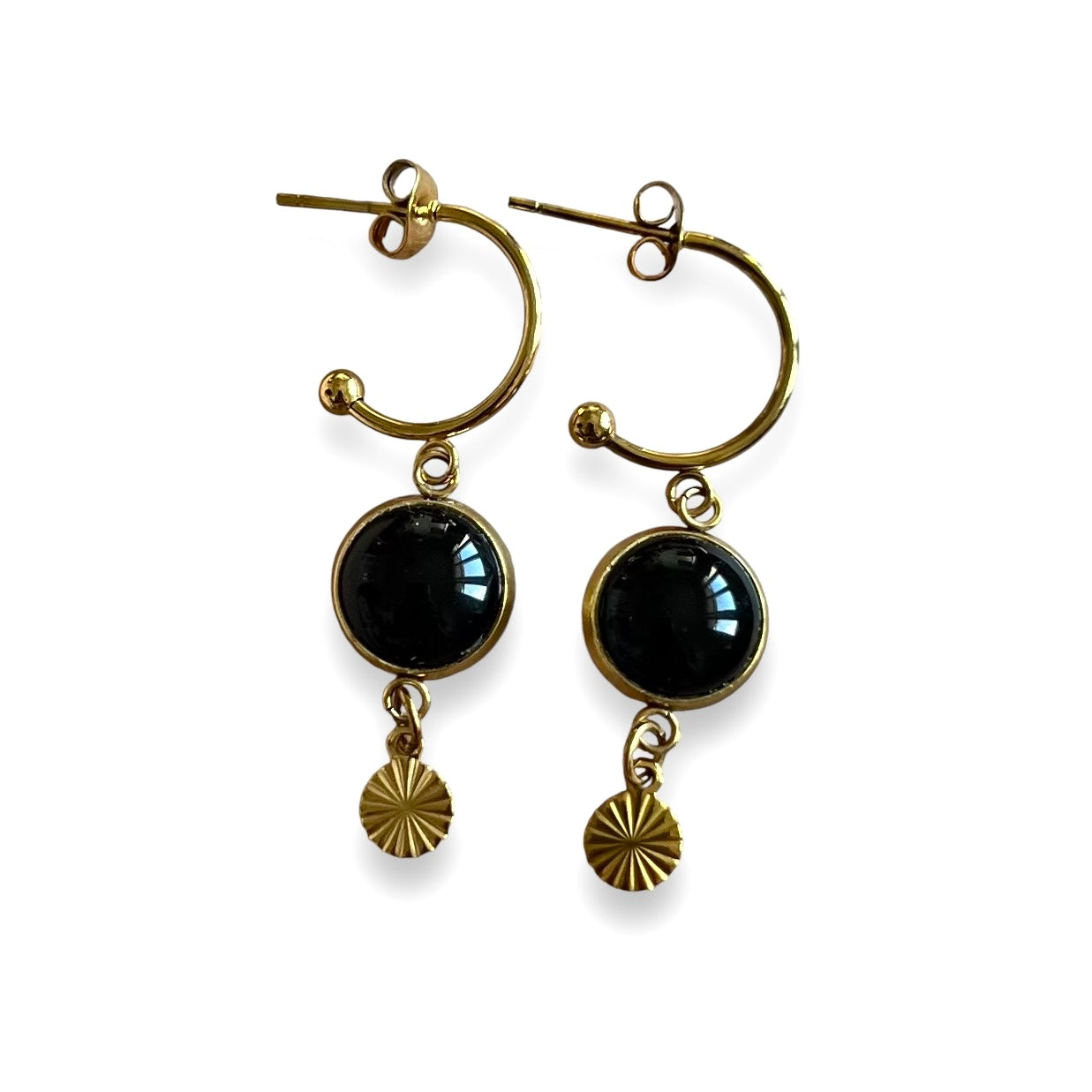 Black golden/ silver HOOP EARRINGS