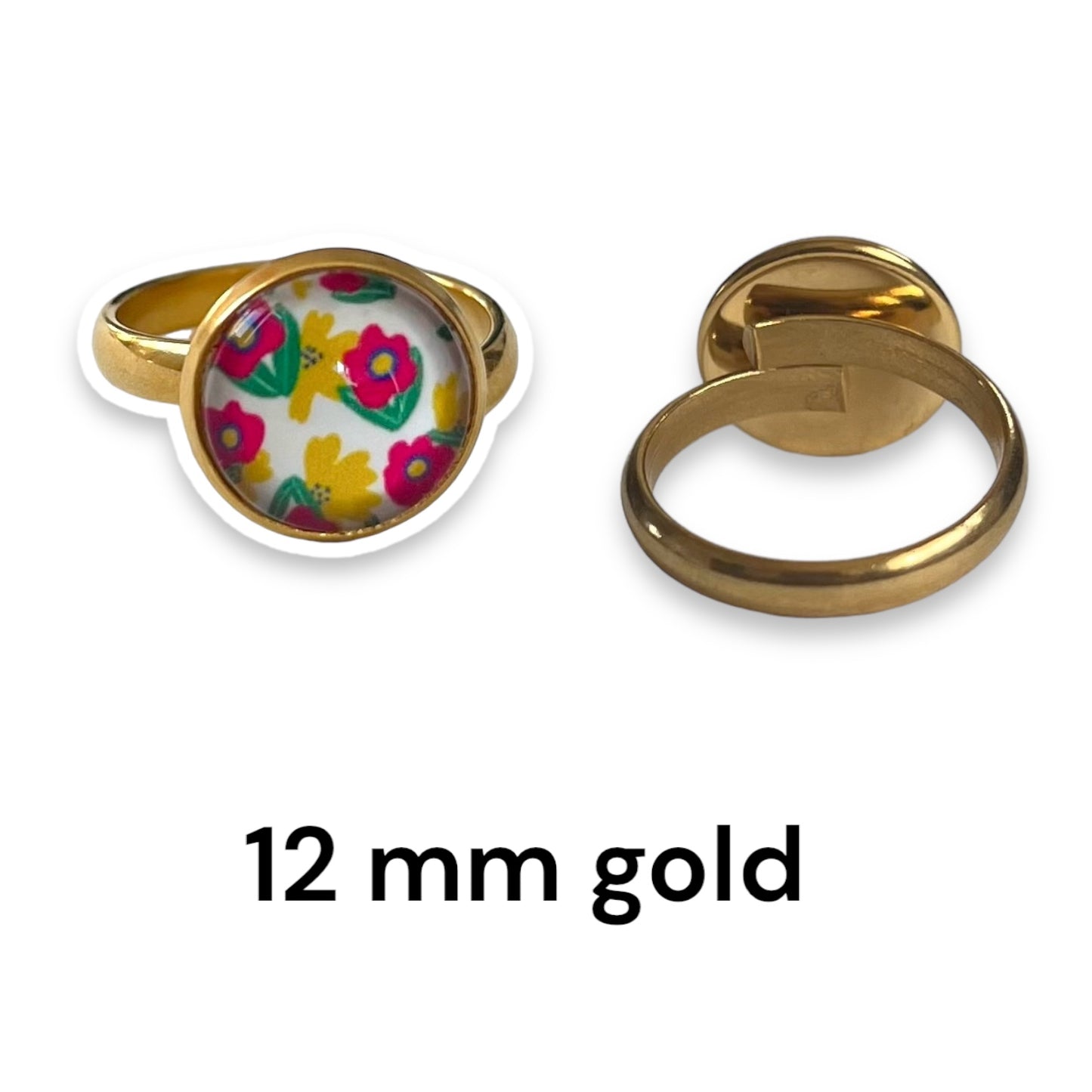 gold colorful liberty Floral Ring