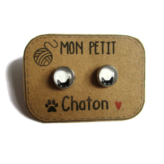 Puces d'Oreilles Enfant "Mon Petit Chaton"