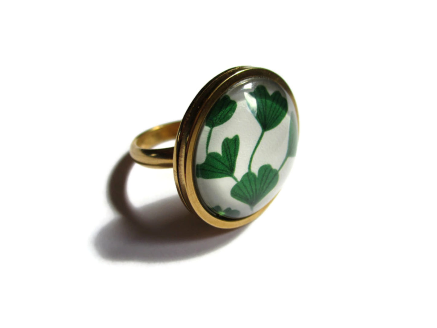 Green Ginkgo Ring
