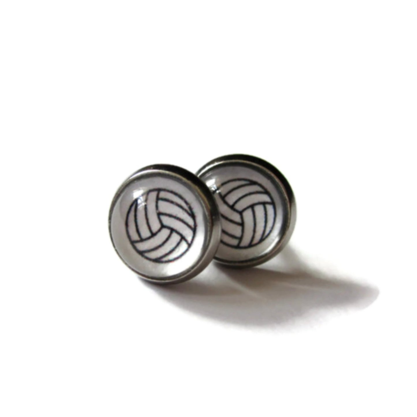 Volleyball stud earrings for kids