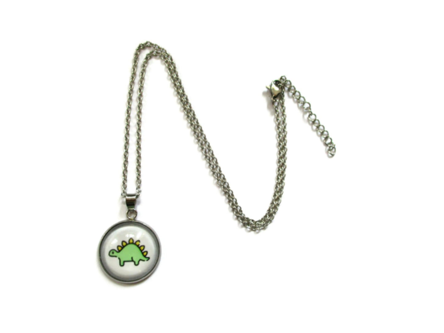 Little Green Dinosaur necklace