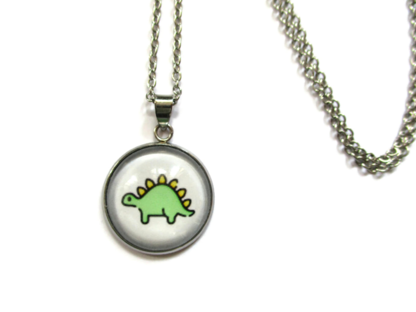 Little Green Dinosaur necklace