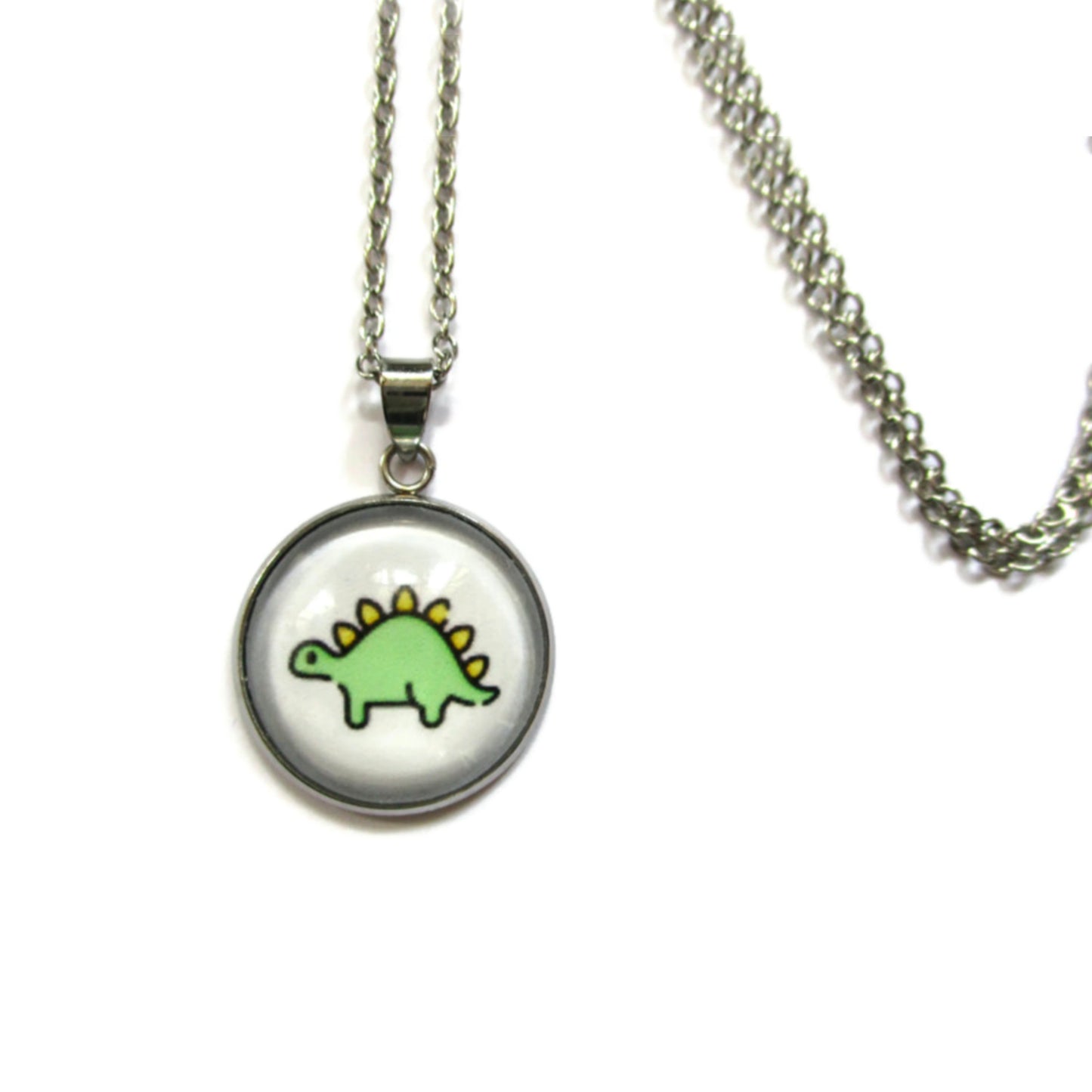 Little Green Dinosaur necklace