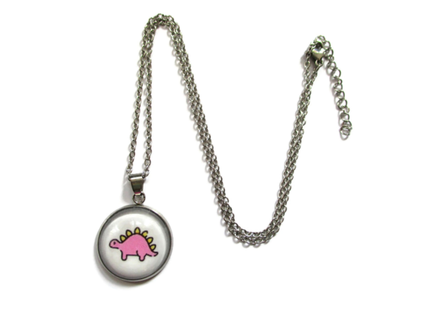 Little Pink Dinosaur necklace