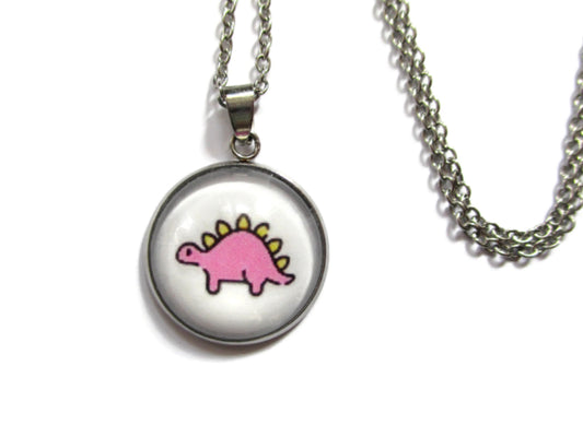 Little Pink Dinosaur necklace
