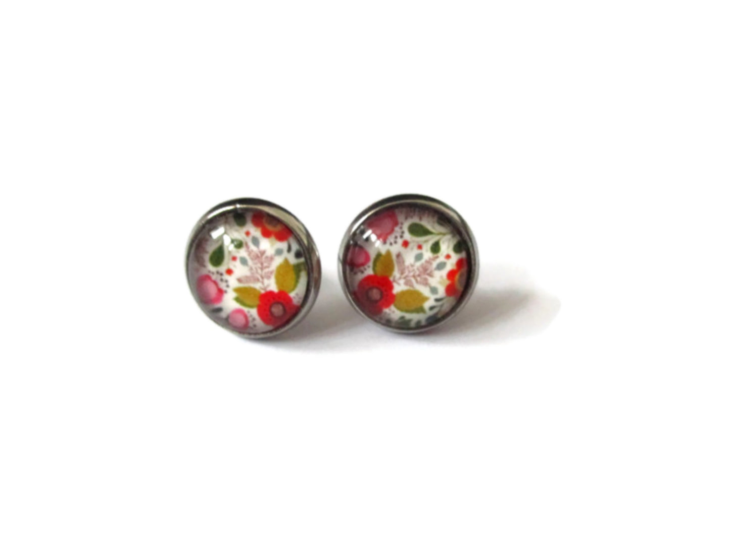 Flowers Stud Earrings/ "Un grand Merci!"