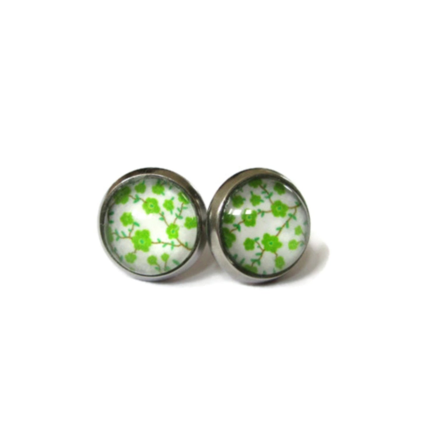 Green Flower EARRINGS FOR GIRLS