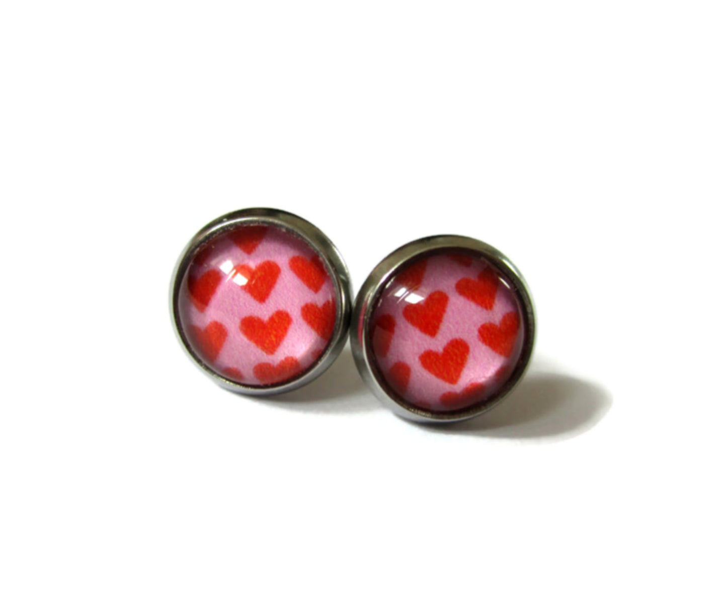 Pink HEART EARRINGS for kids