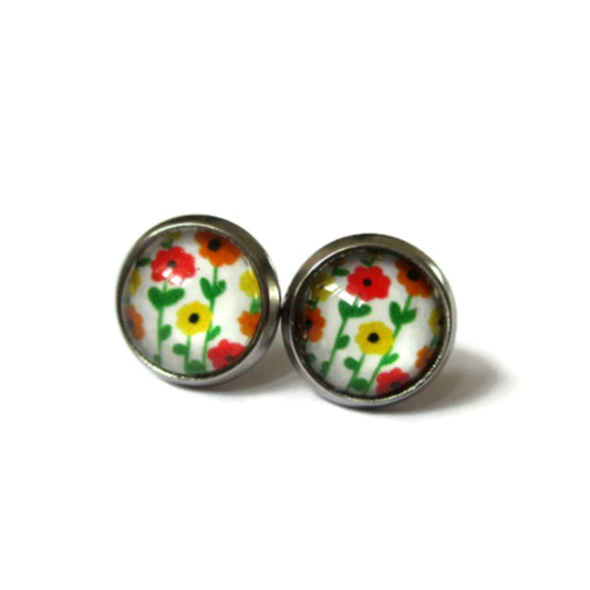 colorful Flowers earrings for kids