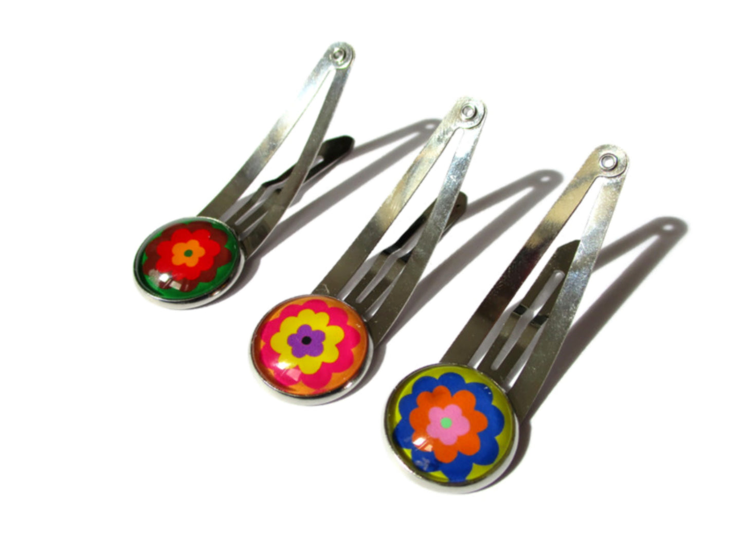 Colorful 70's Flower HAIR CLIP