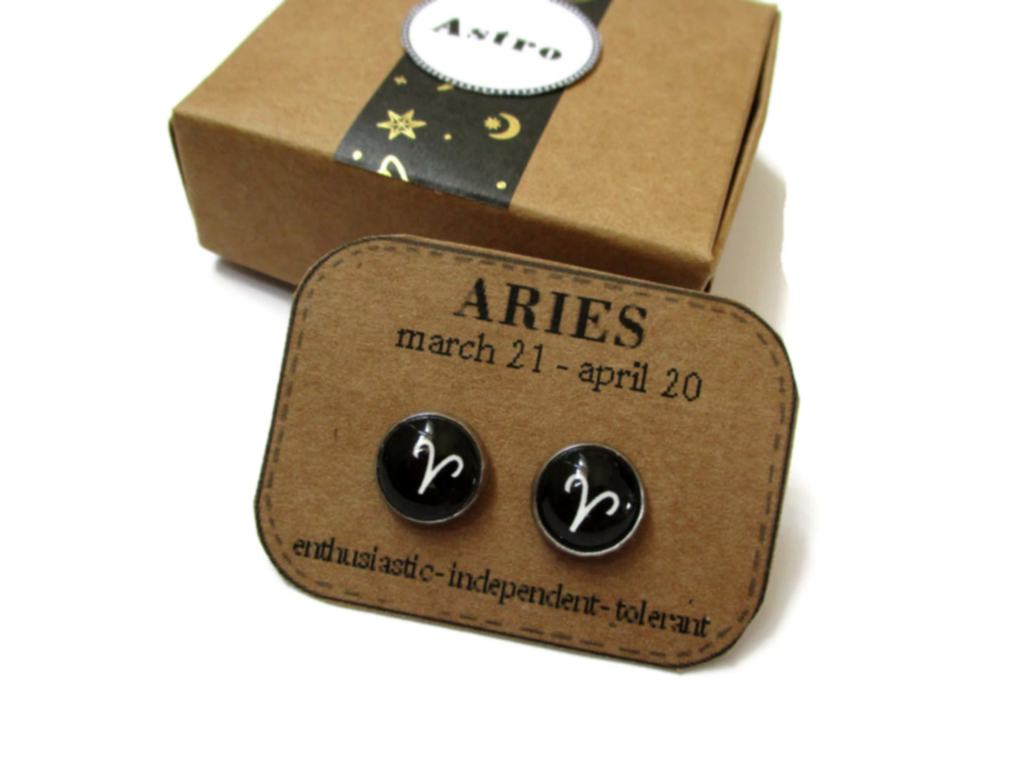 Zodiac Stud Earrings, Zodiac Birthday Gift