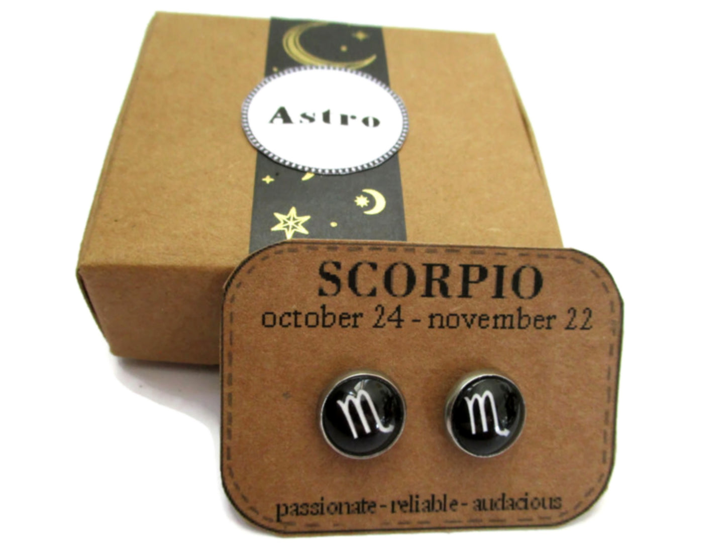 Zodiac Stud Earrings, Zodiac Birthday Gift