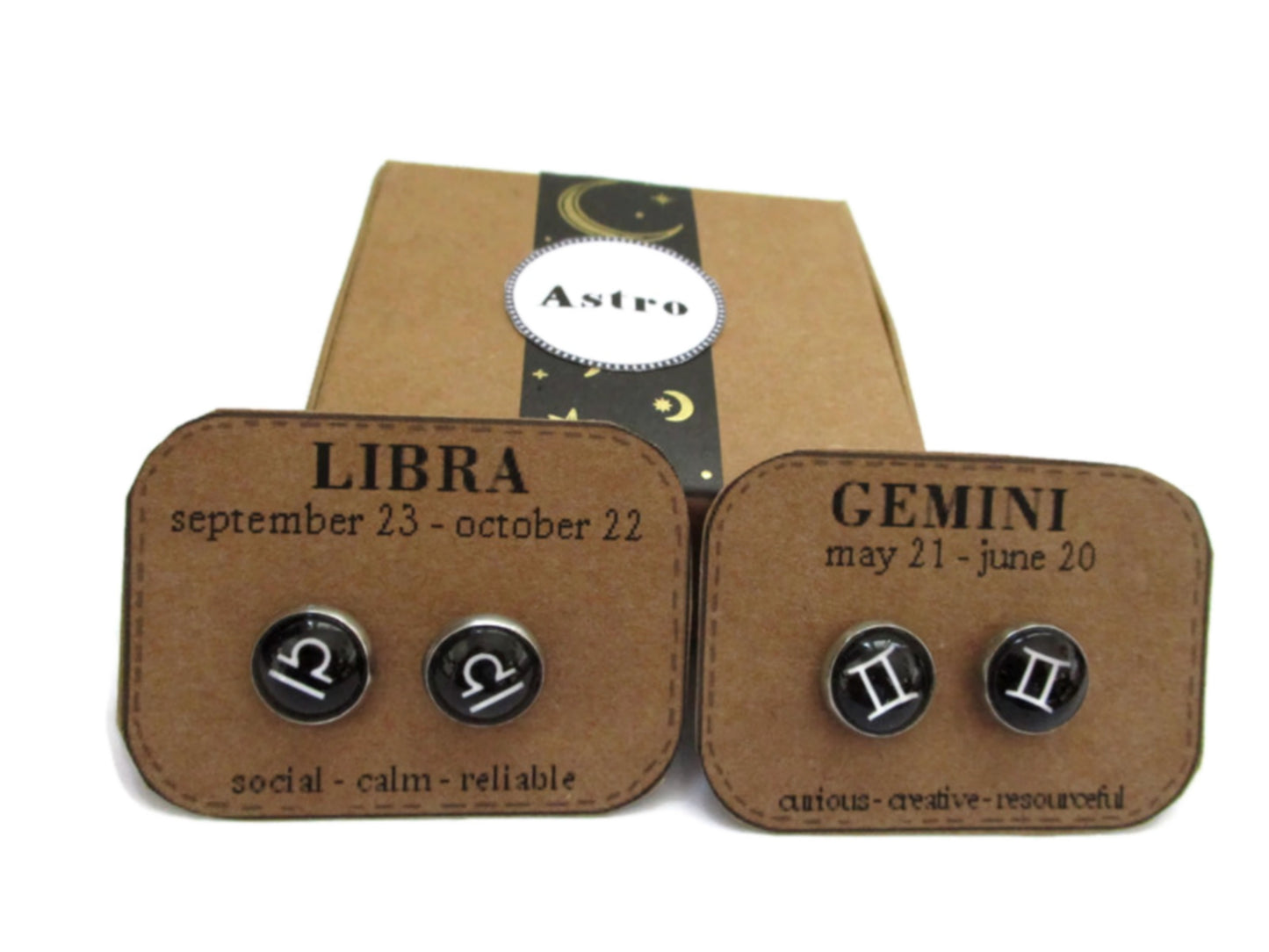 Zodiac Stud Earrings, Zodiac Birthday Gift