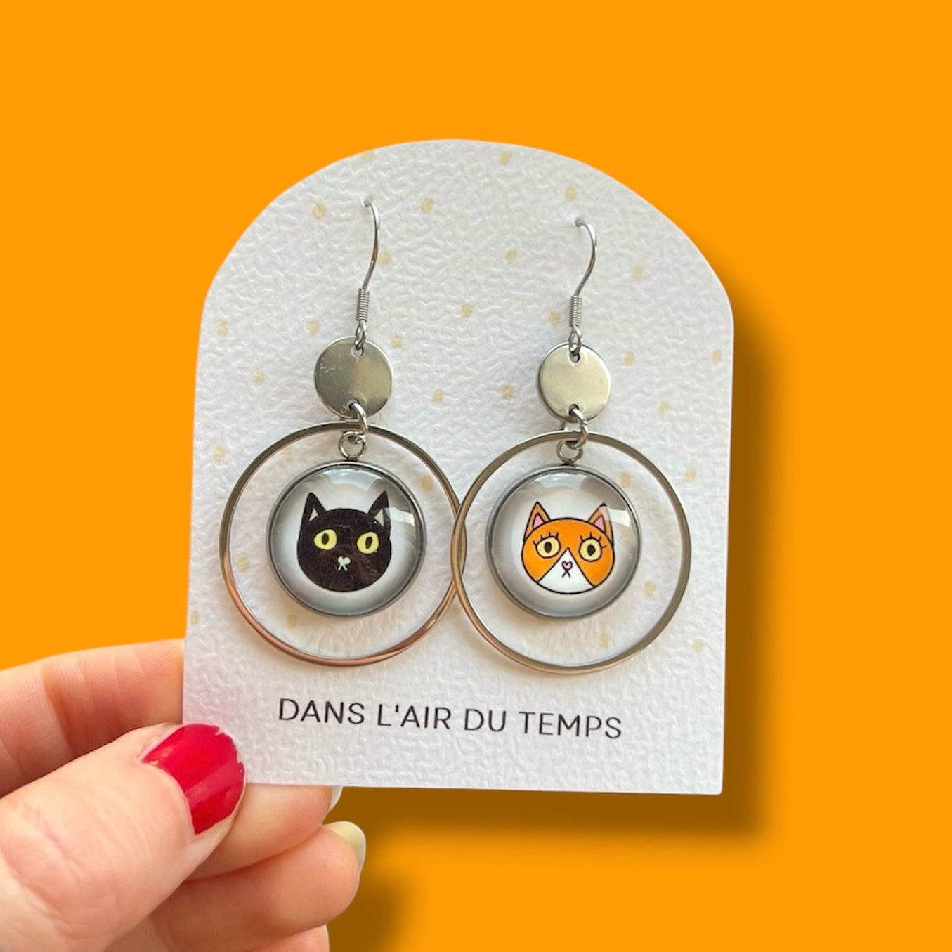 boucles d'oreilles petits chats