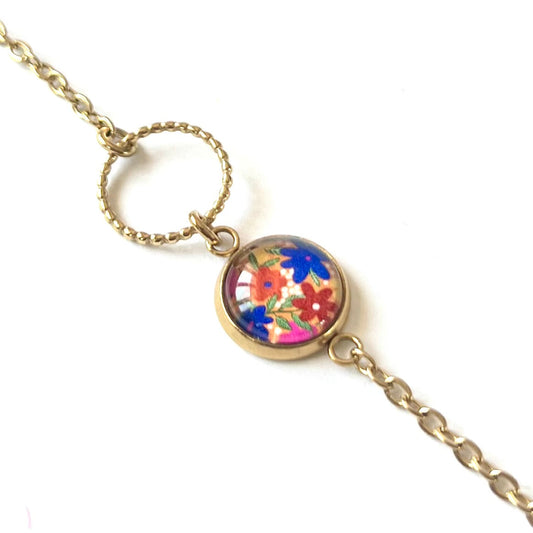 bracelet motif floral