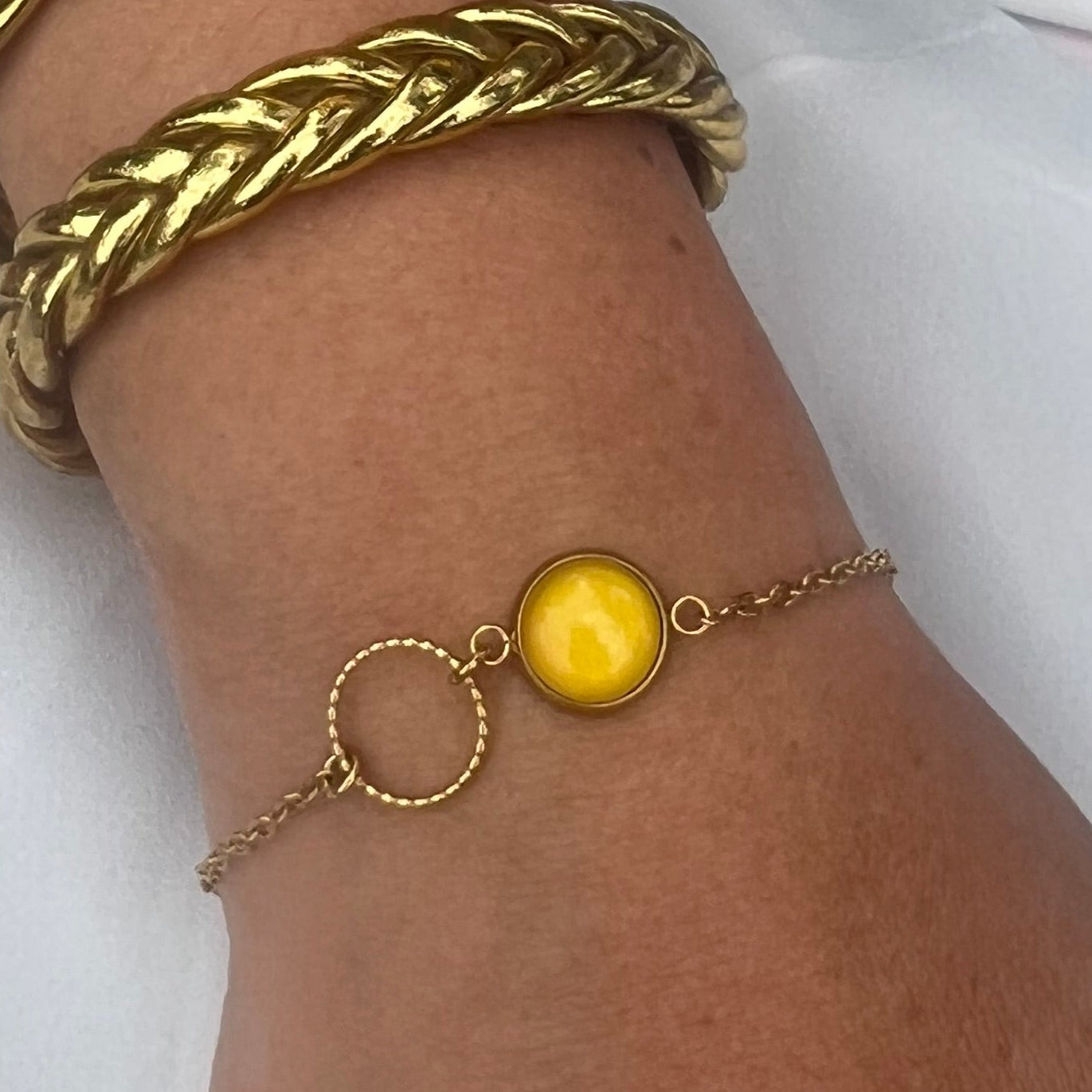 bracelet jaune été
