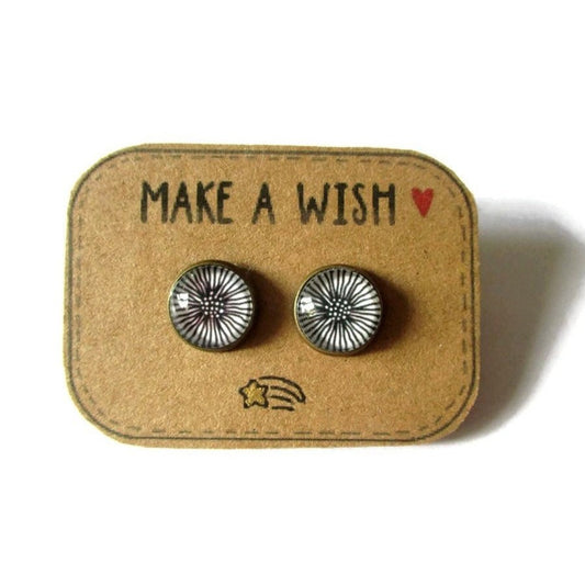 Dandelion Stud Earrings / "Make a Wish!" 