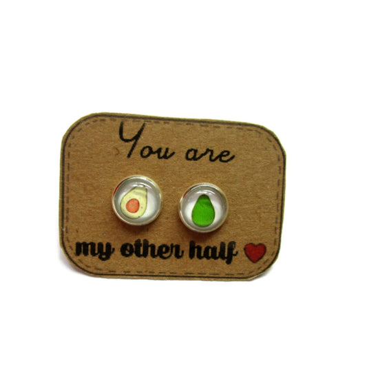 Avocado Stud Earrings/ You Are My Other Half!