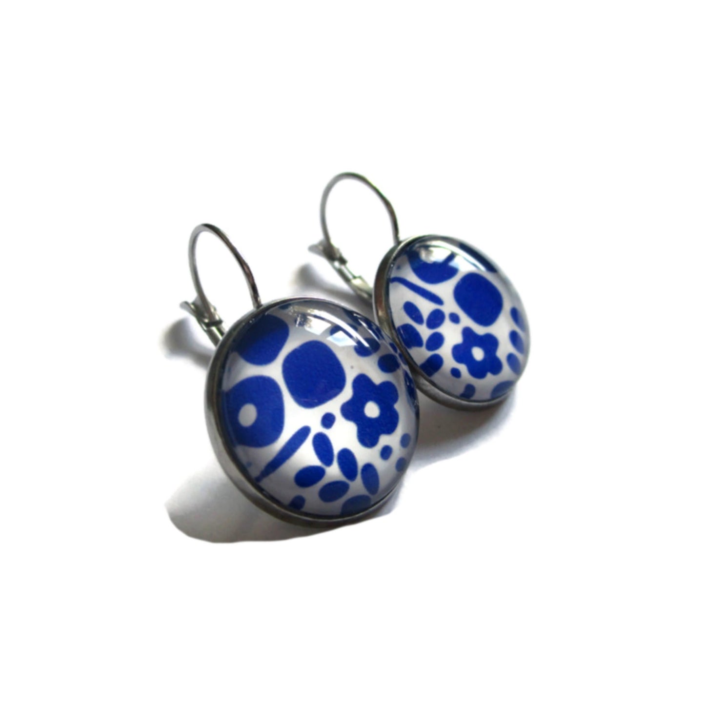 Blue flowers earrings 