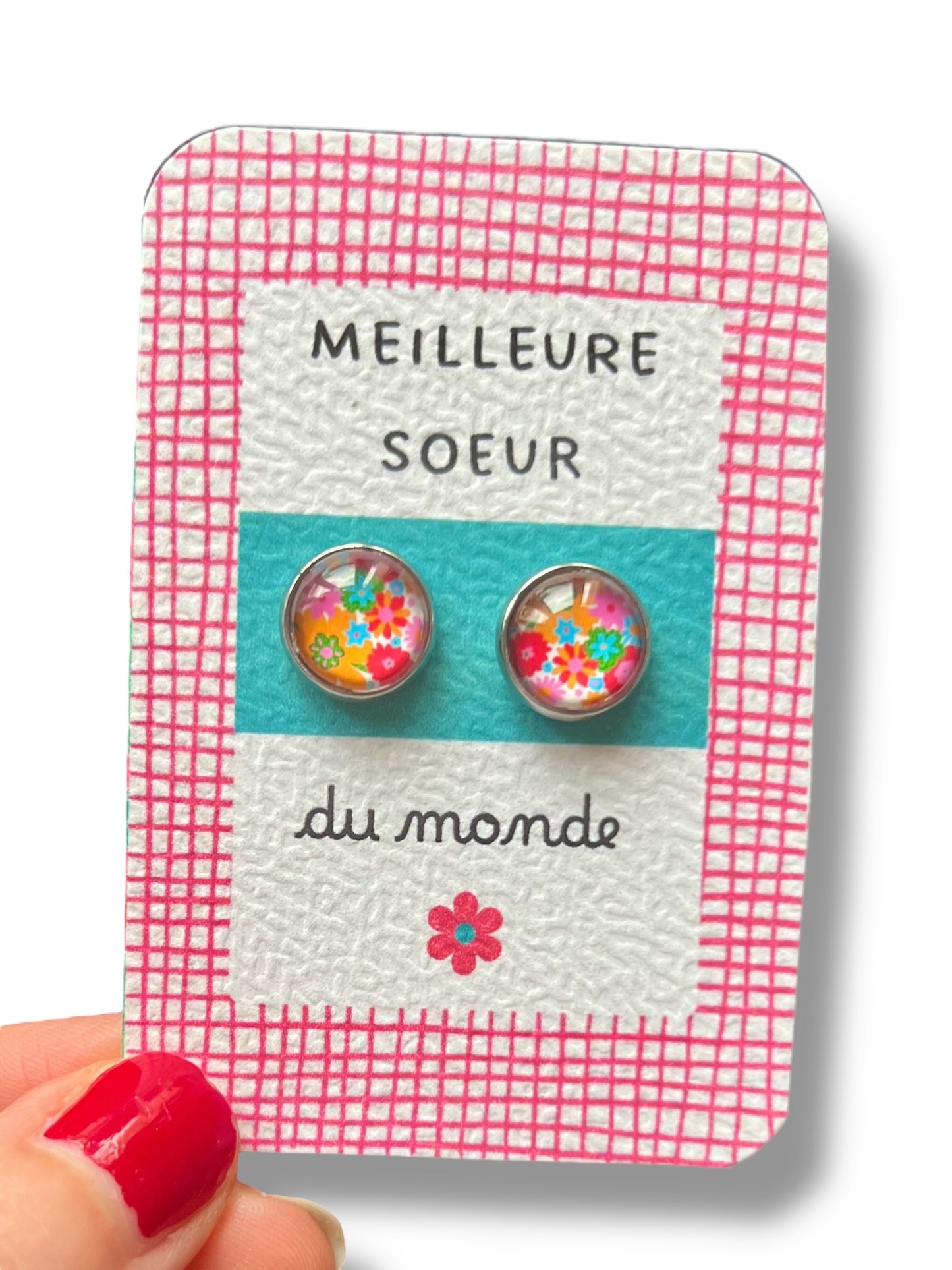 Puces d'Oreilles "Meilleure Soeur du Monde"