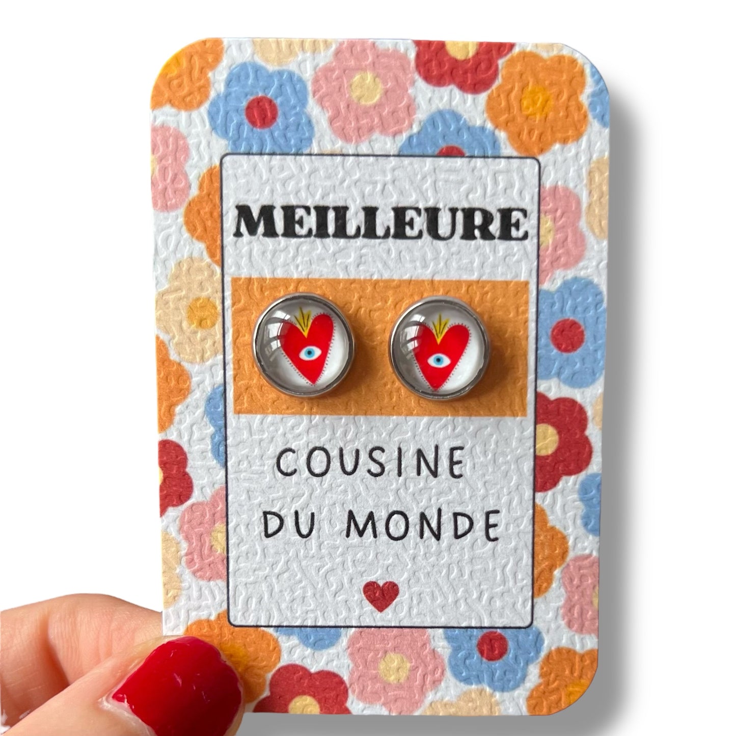 Puces d'Oreilles Cœurs Mexicains - Meilleure Cousine