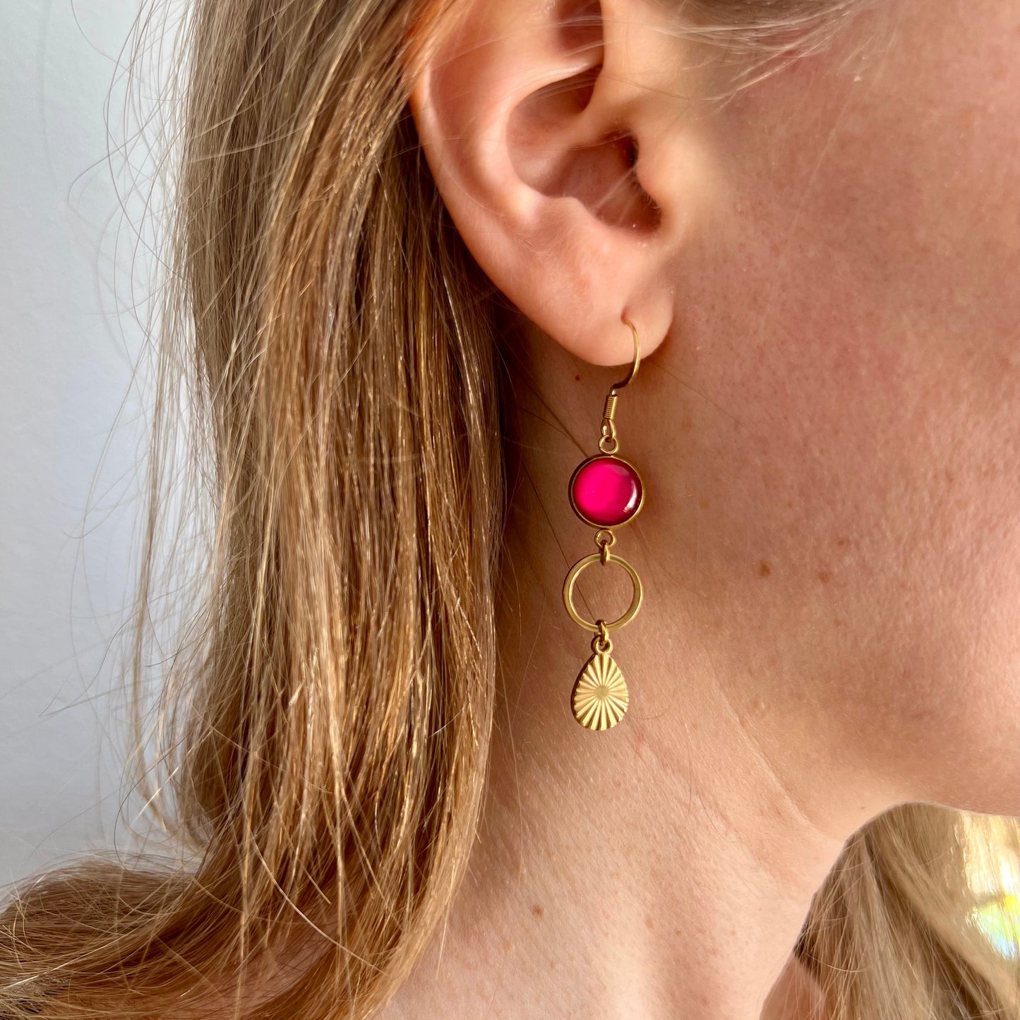 Pink mismatched Earrings 