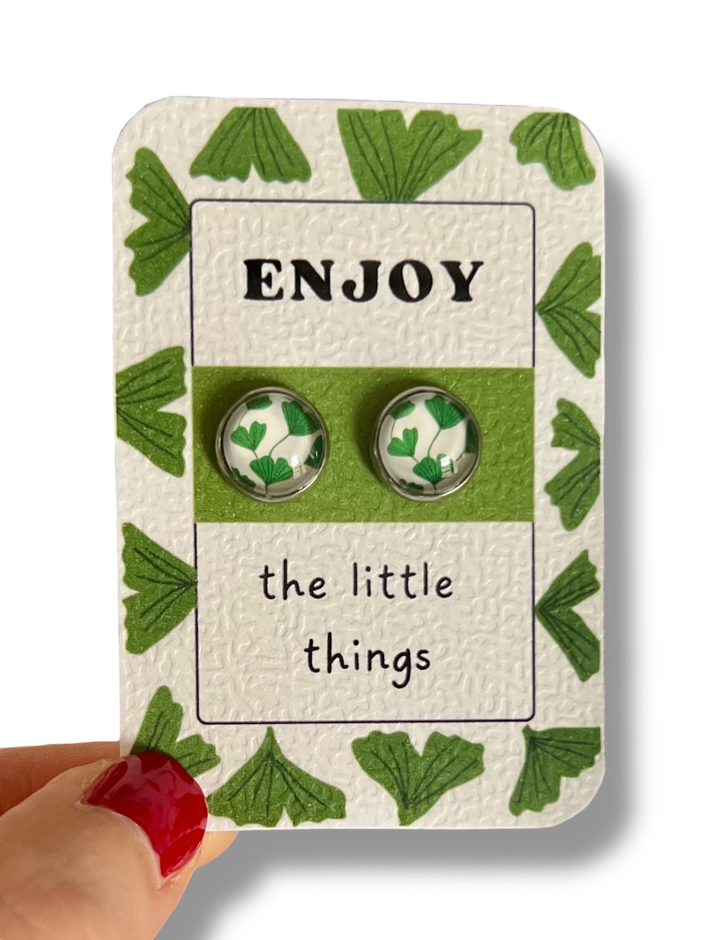 Puces d'Oreilles Feuilles de Ginkgo