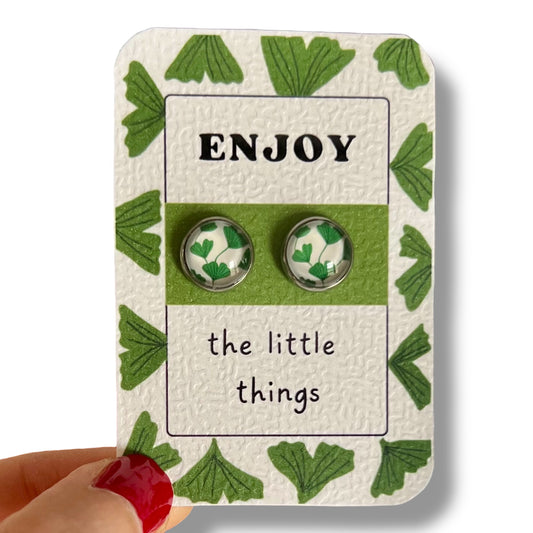 Puces d'Oreilles Feuilles de Ginkgo