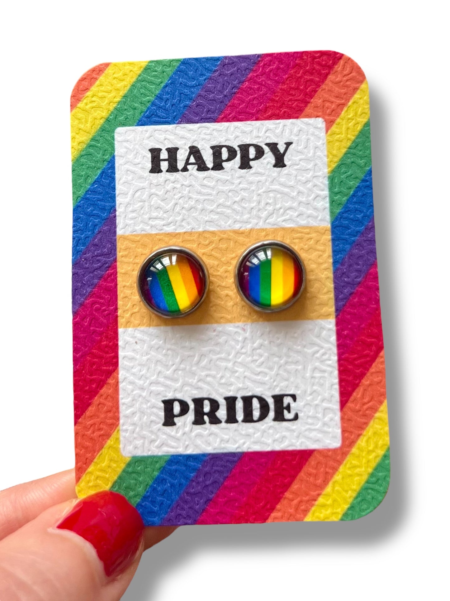 Gay Pride Stud Earrings