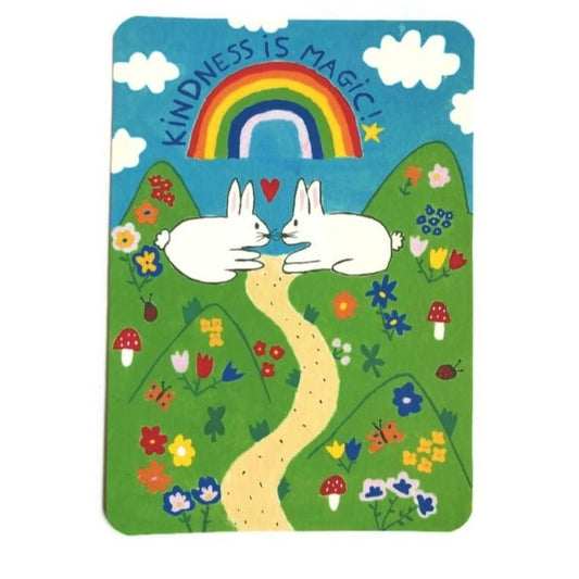 Bunny card - Kindness is magic