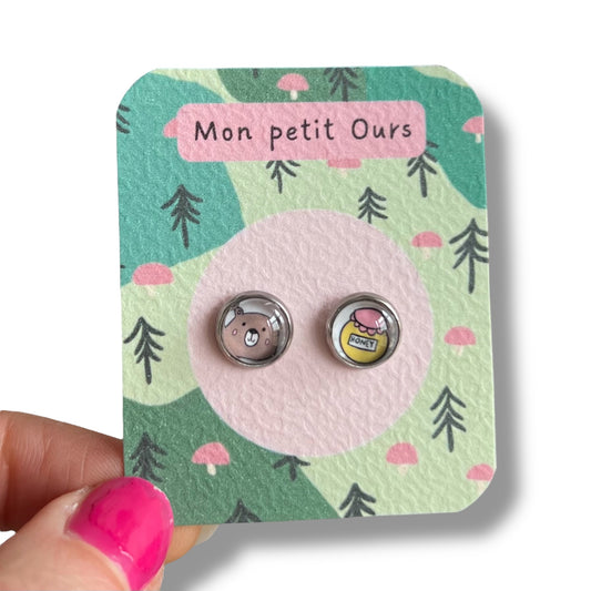 Bear And Honey Kids Stud Earrings 
