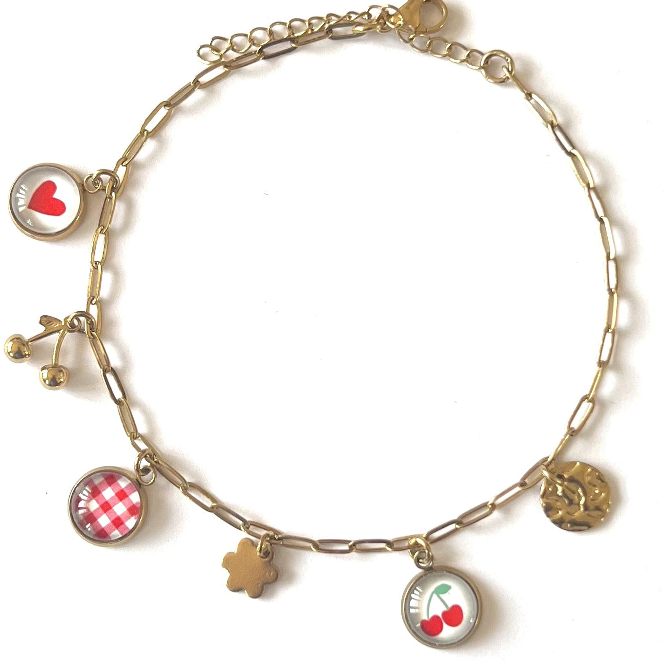 Bracelet de cheville breloques cerises