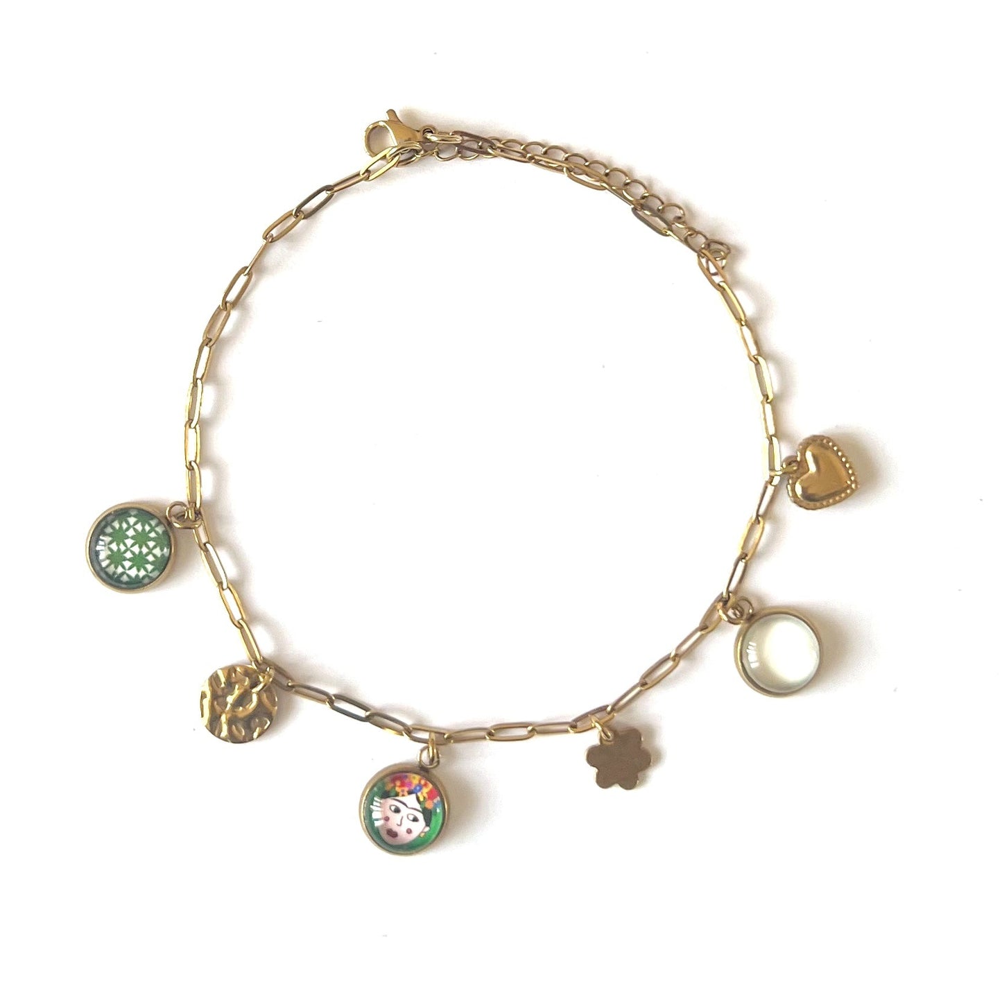 Bracelet de cheville breloques Frida Kahlo