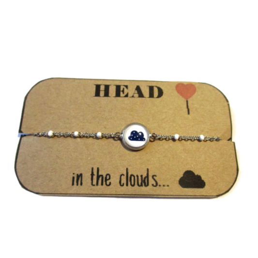 Bracelet Enfant Acier Inoxydable, Nuage Bleu/ Head in the Clouds!