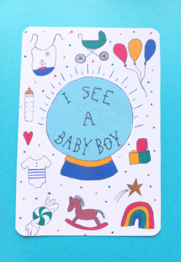 Carte I see baby a boy !