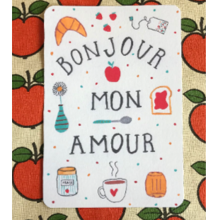 Bonjour mon amour card