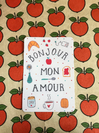 Bonjour mon amour card