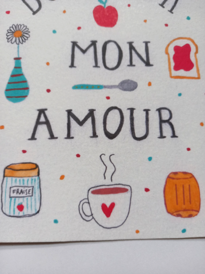 Bonjour mon amour card