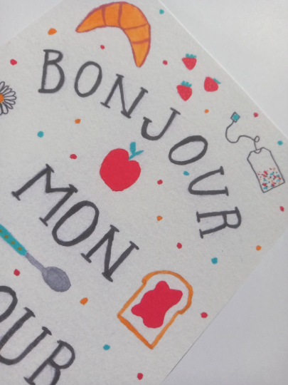 Bonjour mon amour card