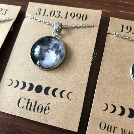 Personalized Moon Phase necklace
