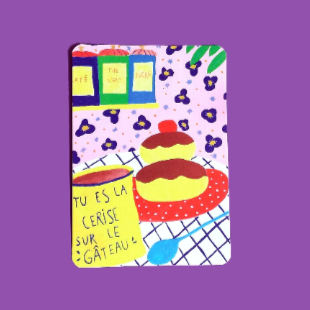 Colorful cake card