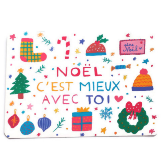 Carte de Noël - Noël c'est mieux avec toi !