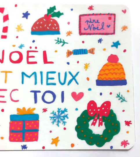 Carte de Noël - Noël c'est mieux avec toi !