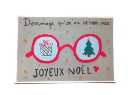 Carte de Noël - Dommage qu'on ne se voie pas, Joyeux Noël!