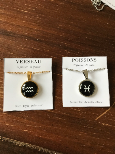 Zodiac Necklace, Zodiac Birthday Gift