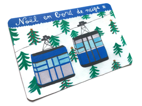 Carte de Noël - Noël en bord de neige !