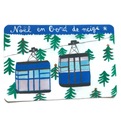 Carte de Noël - Noël en bord de neige !