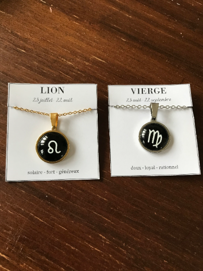 Zodiac Necklace, Zodiac Birthday Gift